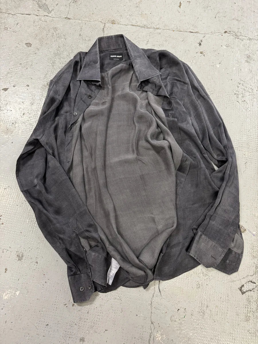 Giorgio Armani Obscure Silk Contemporary Shirt zoxbeHT 6