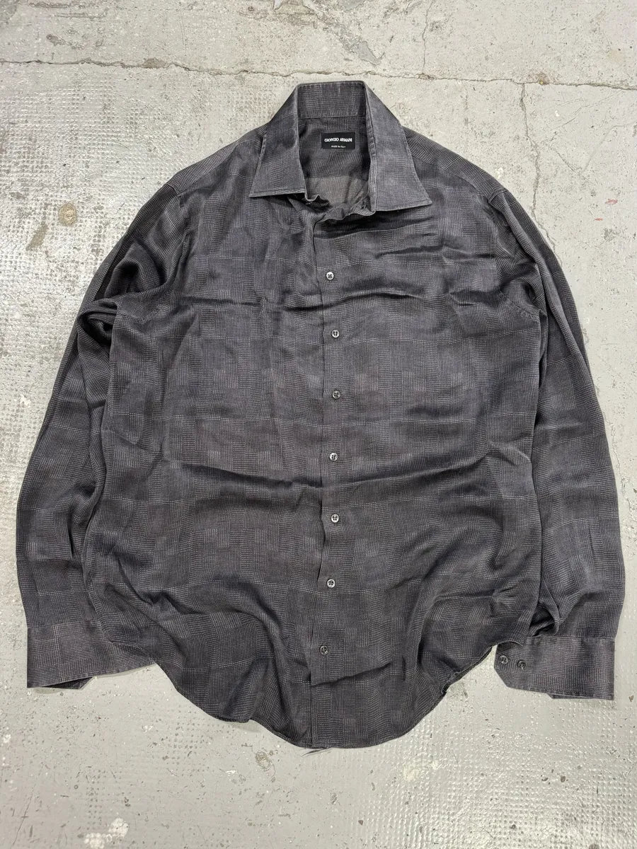 Giorgio Armani Obscure Silk Contemporary Shirt zoxbeHT 7