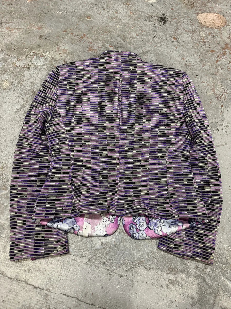 Giorgio Armani Purple Lined Buttoned Jacket SBKhYGn 1