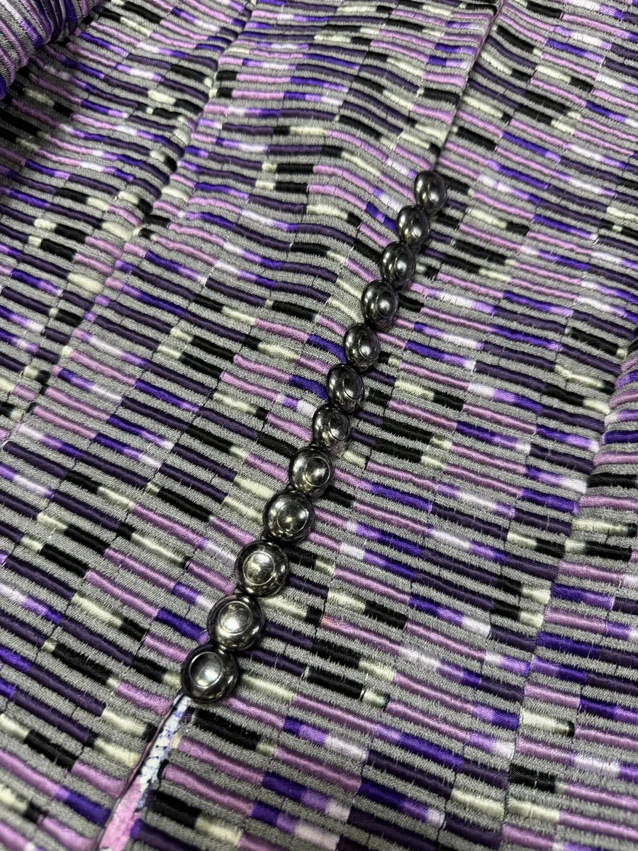 Giorgio Armani Purple Lined Buttoned Jacket SBKhYGn 4