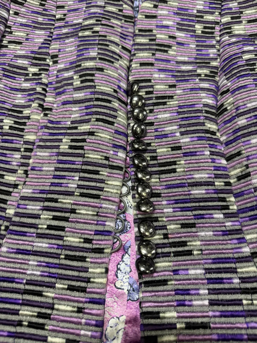 Giorgio Armani Purple Lined Buttoned Jacket SBKhYGn 8