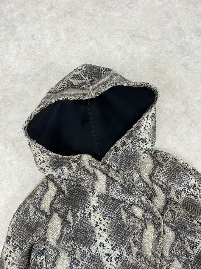 AW2014 Giorgio Armani Python Snakeskin Effect Light Hood Jacket pZFvvcM 6