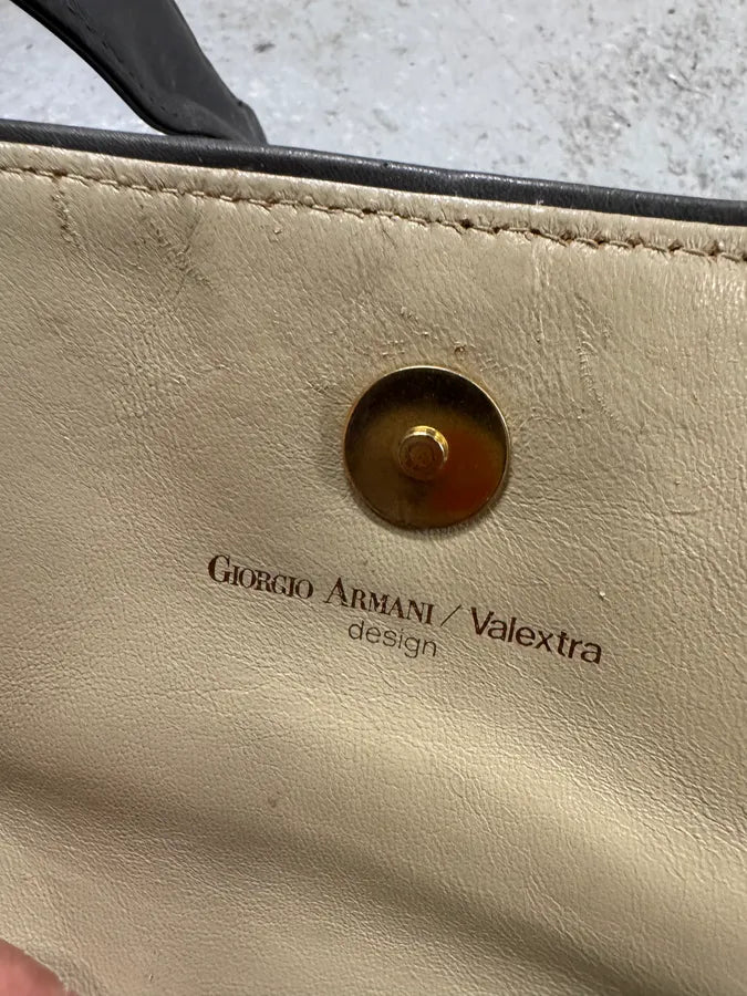 Giorgio Armani Valextra Design Contemporary Black Shoulder bAg (OS) KkwwstX 8