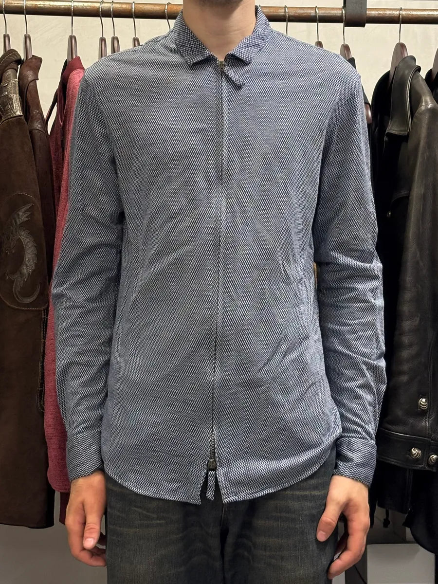 Giorgio Armani White Patern Zip Shirt YdHODLy 0
