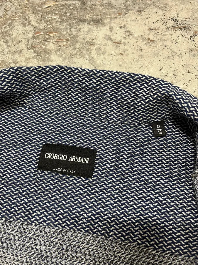 Giorgio Armani White Patern Zip Shirt YdHODLy 6