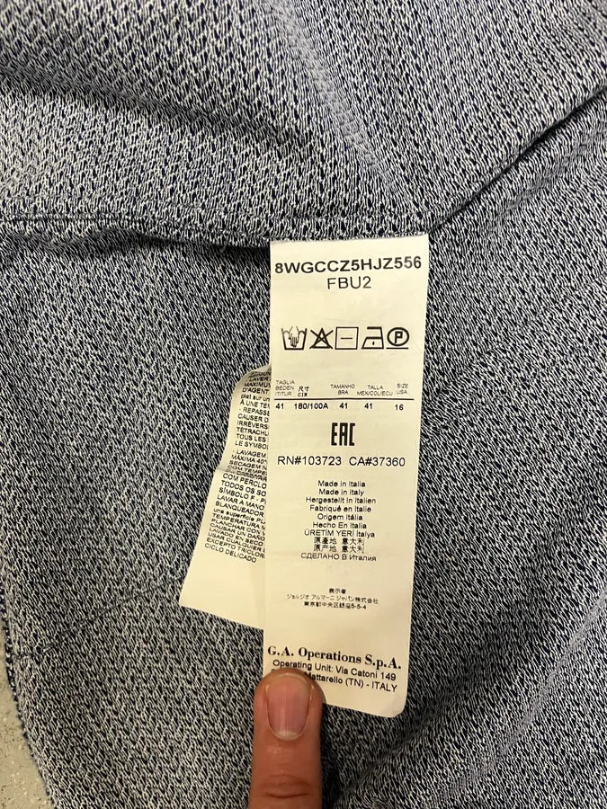 Giorgio Armani White Patern Zip Shirt YdHODLy 7