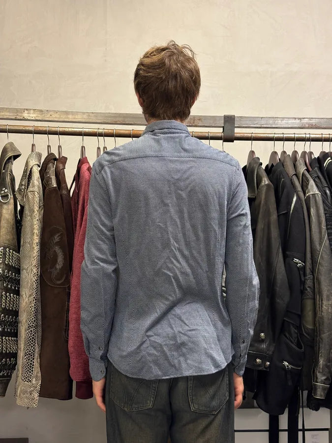 Giorgio Armani White Patern Zip Shirt YdHODLy 1