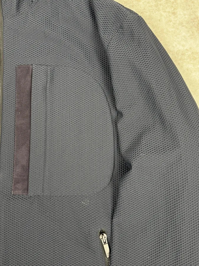 Giorgio Armany Navy Perfored Hooded Jacket UBjHMrS 8