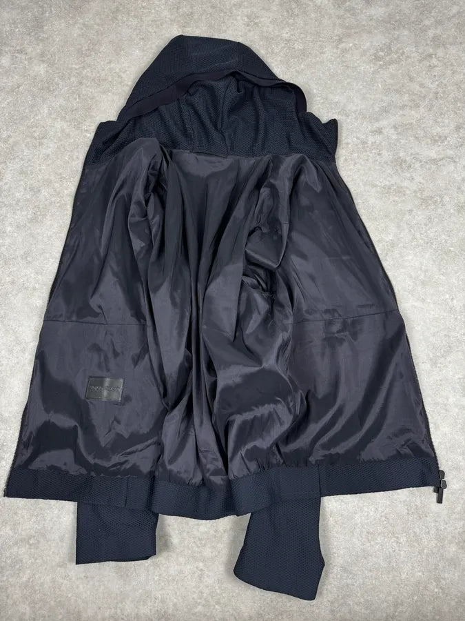 Giorgio Armany Navy Perfored Hooded Jacket UBjHMrS 6