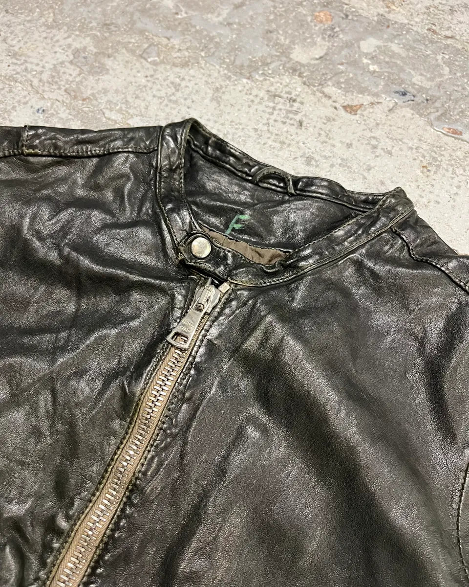Giorgio Brato Avant-Garde Biker Black Leather Jacket ykajsnm 4