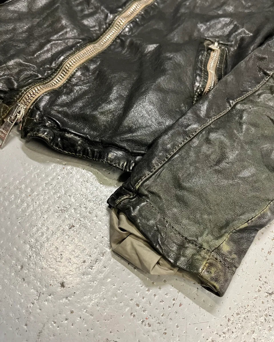 Giorgio Brato Avant-Garde Biker Black Leather Jacket ykajsnm 5