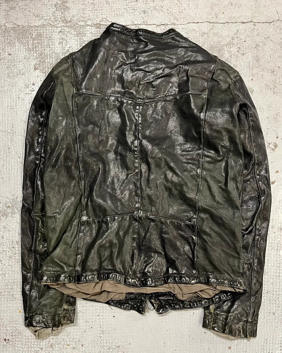 Giorgio Brato Avant-Garde Biker Black Leather Jacket ykajsnm 6