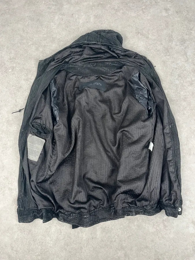Giorgio Brato Black Leather Perforated Hooded Jacket xkSVTWI 7