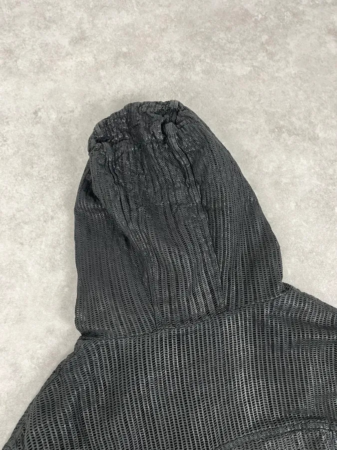 Giorgio Brato Black Leather Perforated Hooded Jacket xkSVTWI 6
