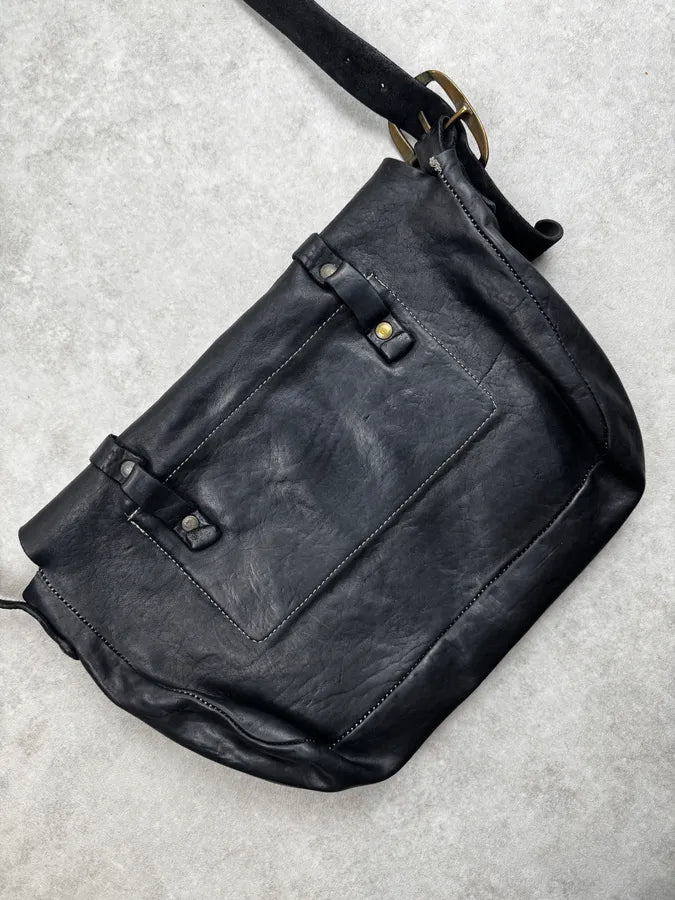 Giorgio Brato Black Textured Leather Multi-Pocket Crossbody Bag miMhMXP 10