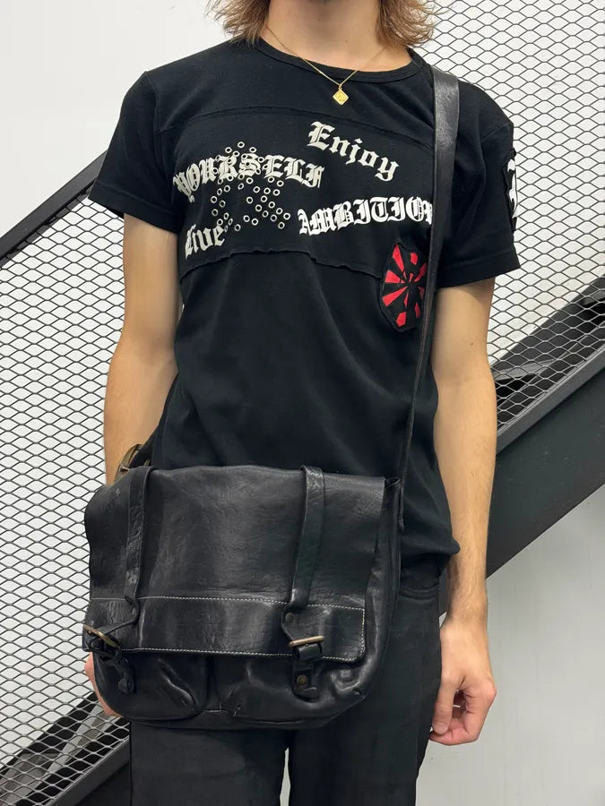 Giorgio Brato Black Textured Leather Multi-Pocket Crossbody Bag miMhMXP 2
