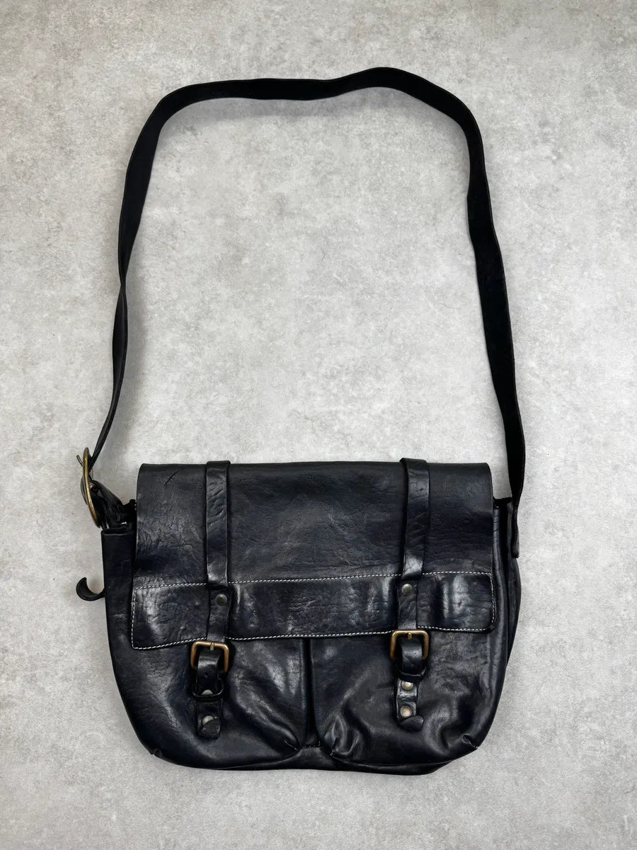 Giorgio Brato Black Textured Leather Multi-Pocket Crossbody Bag miMhMXP 0