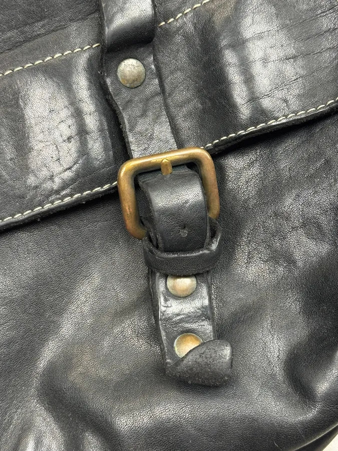 Giorgio Brato Black Textured Leather Multi-Pocket Crossbody Bag miMhMXP 8
