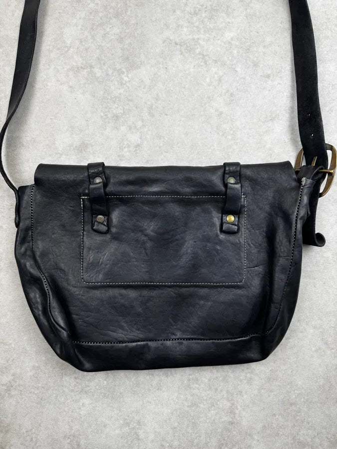Giorgio Brato Black Textured Leather Multi-Pocket Crossbody Bag miMhMXP 6