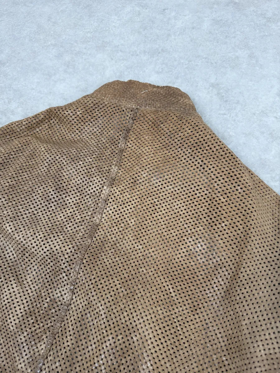 Giorgio Brato Bronze Brown Perfored Italian Leather Jacket uSdTBFr 6