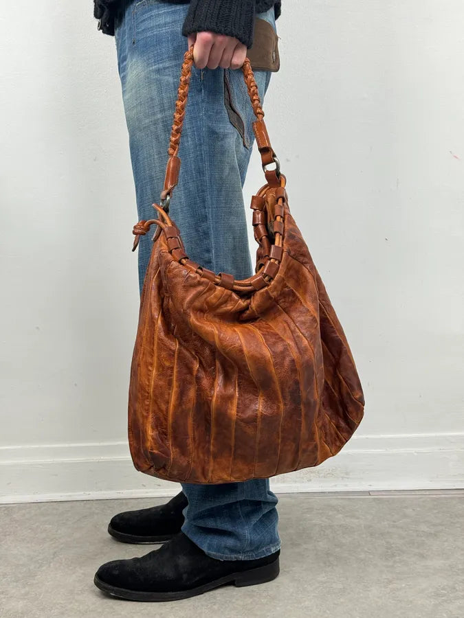 Giorgio Brato Brown Eroded Leather Bag YUNHsfB 1