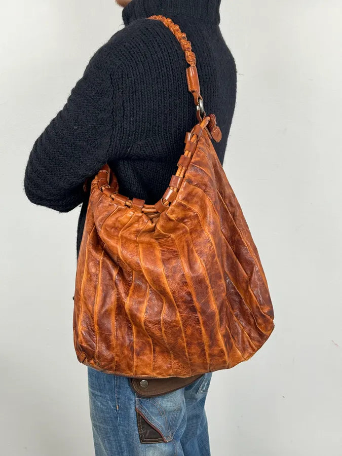 Giorgio Brato Brown Eroded Leather Bag YUNHsfB 0