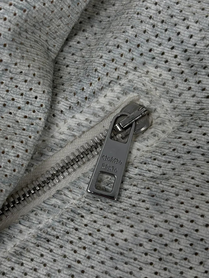 2010s Giorgio Brato Cream Perforated Biker Leather Jacket goXqIvj 9