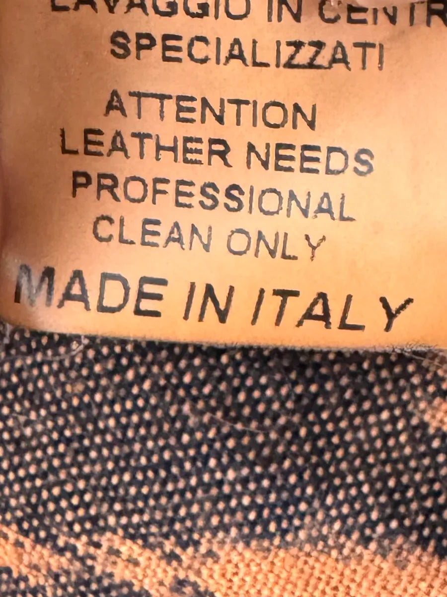 Giorgio Brato Eroded Orange Leather Jacket OgSACLZ 13