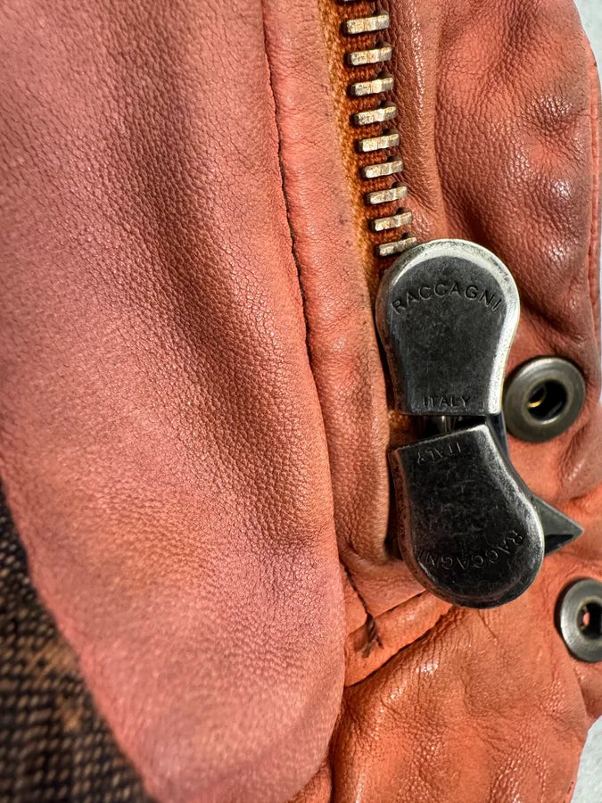 Giorgio Brato Eroded Orange Leather Jacket OgSACLZ 10