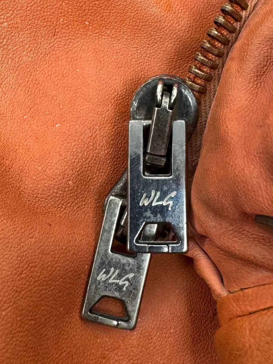 Giorgio Brato Eroded Orange Leather Jacket OgSACLZ 6