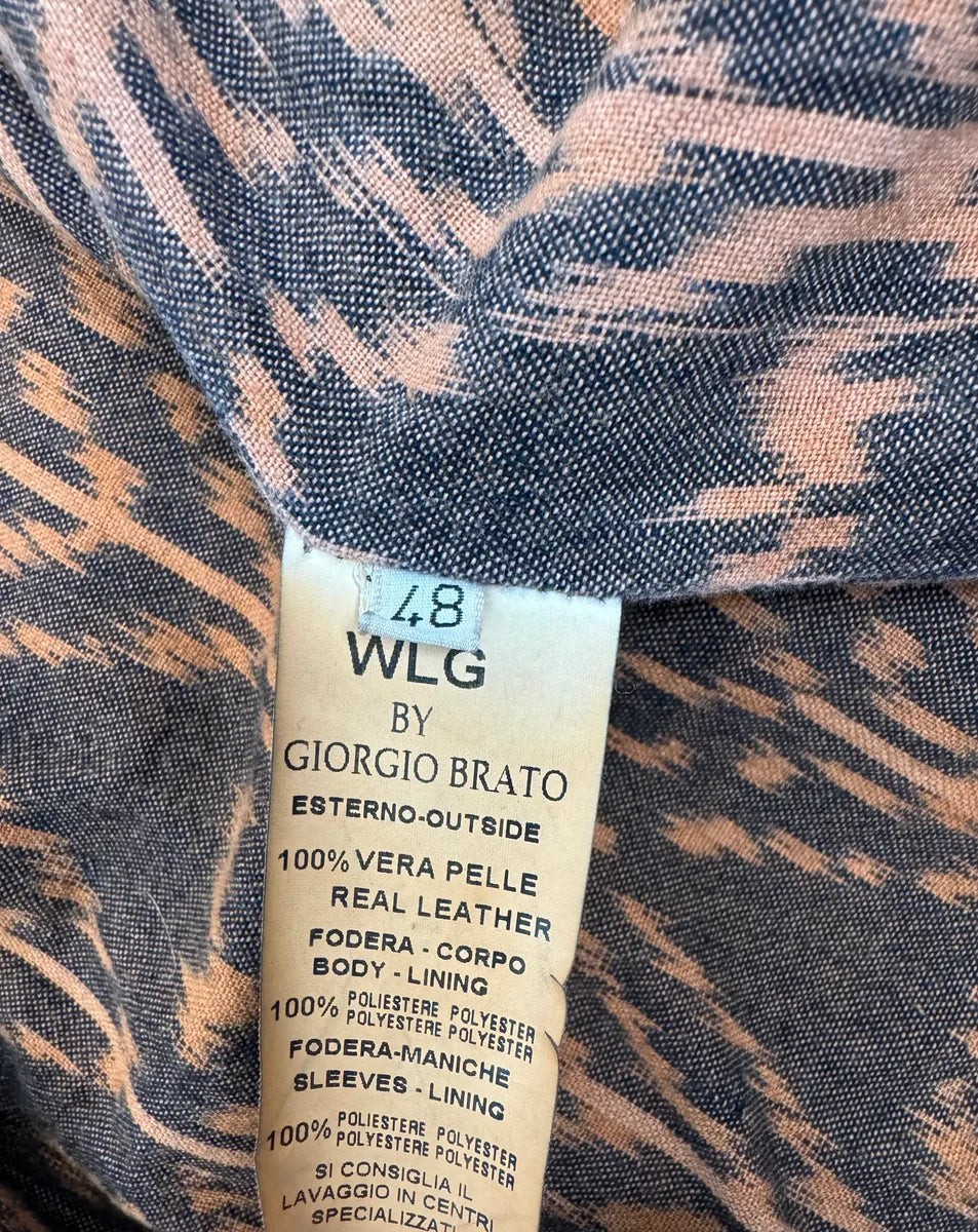 Giorgio Brato Eroded Orange Leather Jacket OgSACLZ 11
