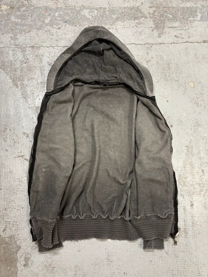 Giorgio Brato Grey Contemporary Zip-up Hooded Sweater IdcjAqe 6
