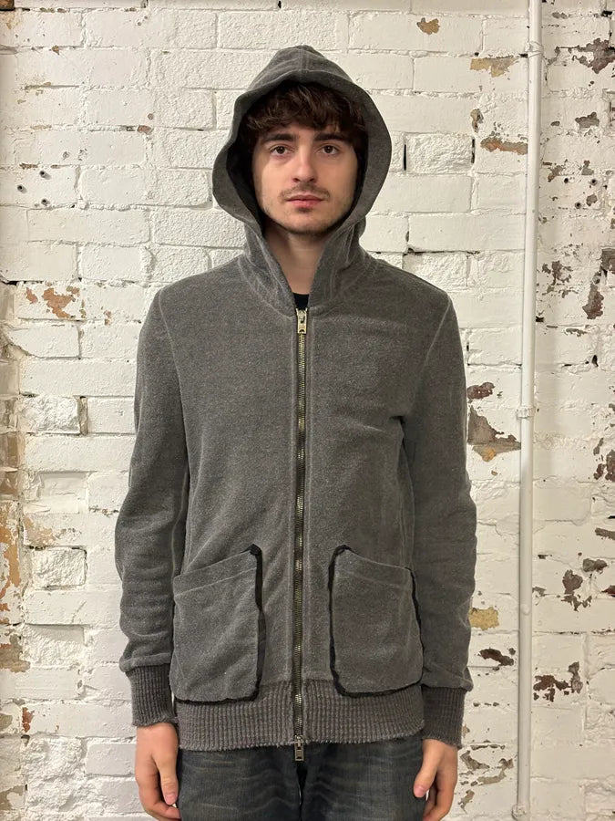 Giorgio Brato Grey Contemporary Zip-up Hooded Sweater IdcjAqe 1