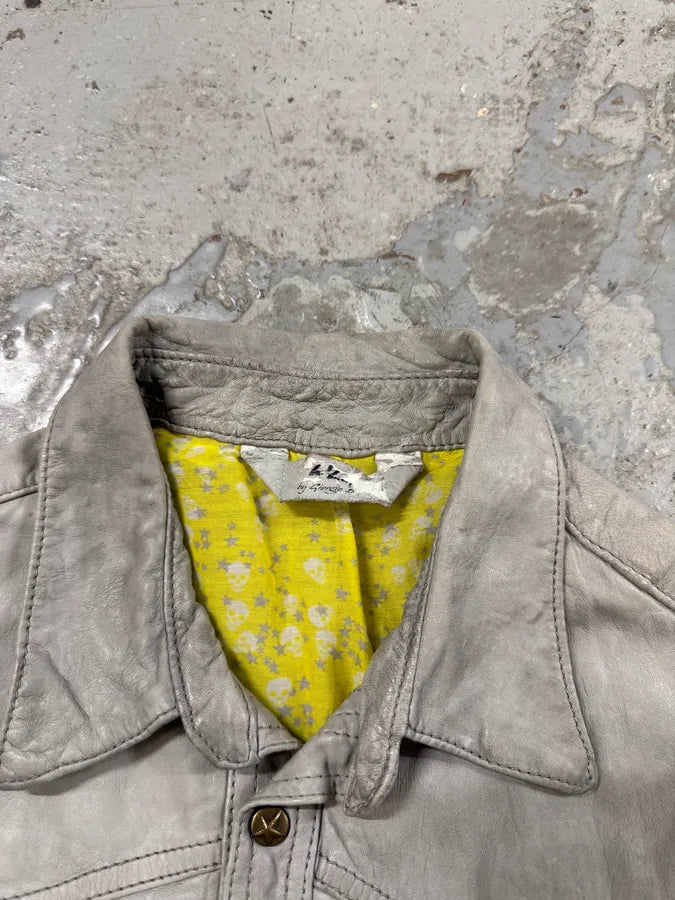 Giorgio Brato Grey Leather Buttoned Shirt DBZYyTQ 6