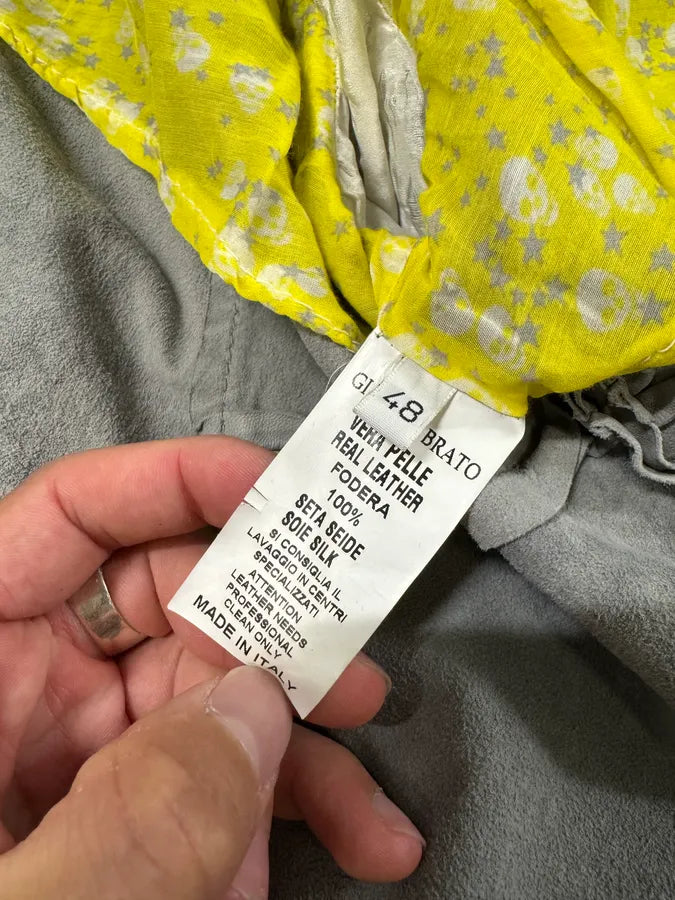 Giorgio Brato Grey Leather Buttoned Shirt DBZYyTQ 9