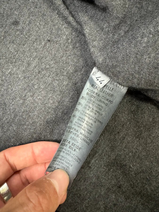 Giorgio Brato Grey Leather Puffer Hooded Jacket YvCjLNJ 5