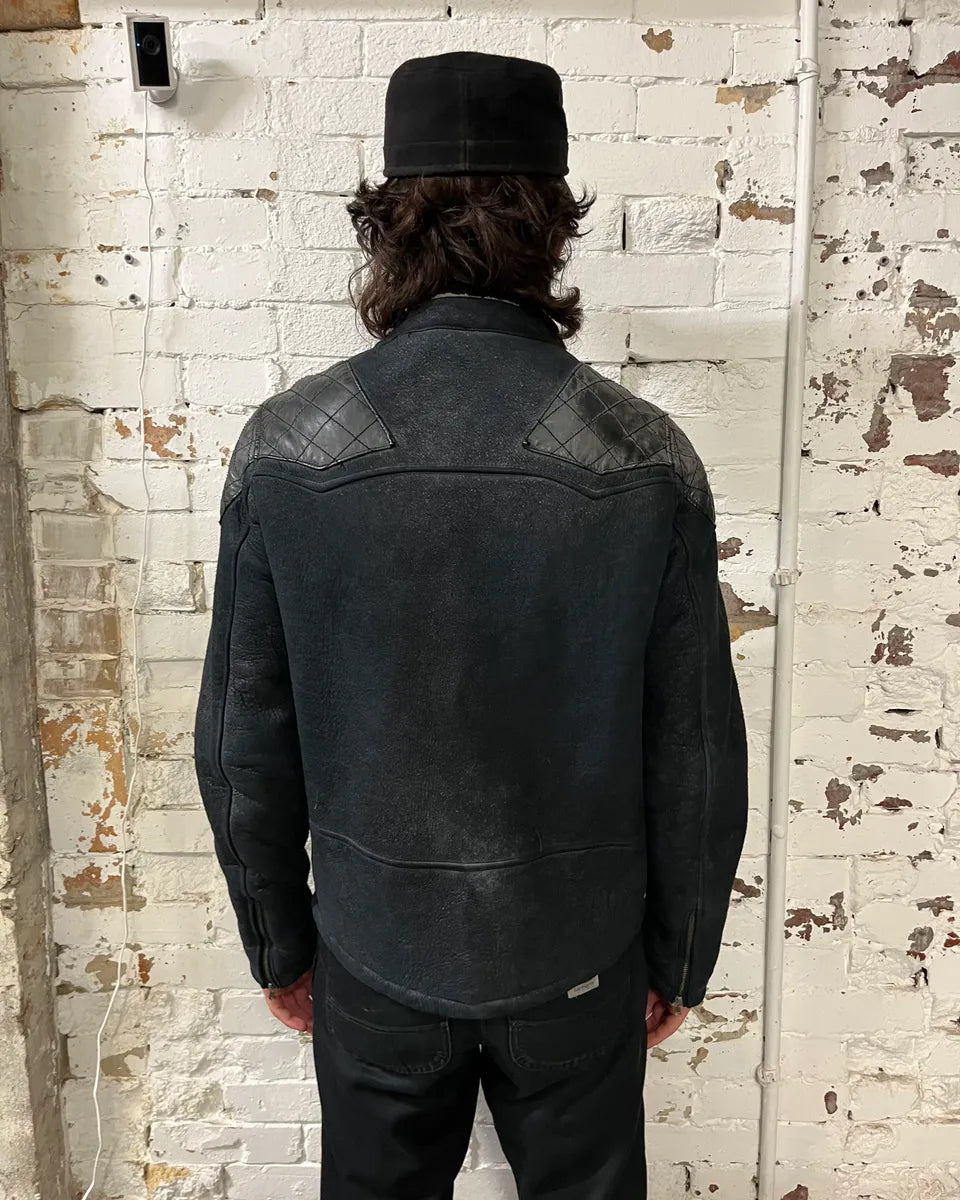 Giorgio Brato Asymmetrical  Padded Shearling Leather Jacket YxtDgaX 4