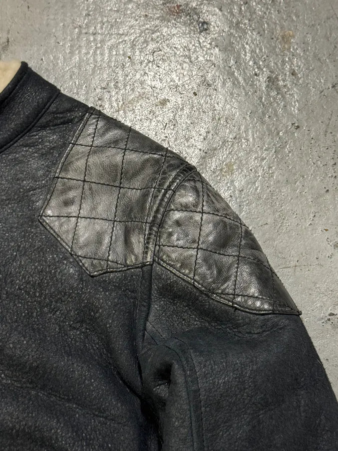 Giorgio Brato Asymmetrical  Padded Shearling Leather Jacket YxtDgaX 8