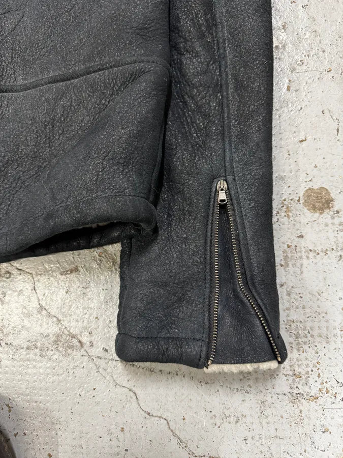 Giorgio Brato Asymmetrical  Padded Shearling Leather Jacket YxtDgaX 12