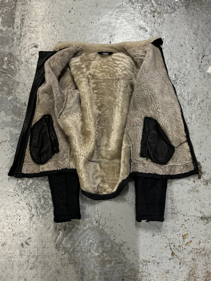 Giorgio Brato Asymmetrical  Padded Shearling Leather Jacket YxtDgaX 7