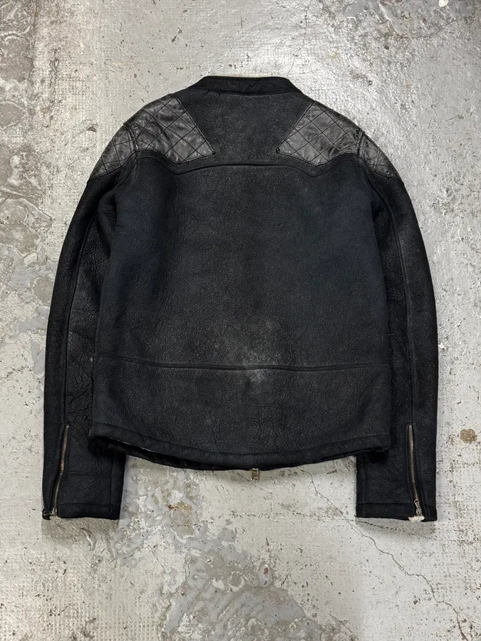 Giorgio Brato Asymmetrical  Padded Shearling Leather Jacket YxtDgaX 2