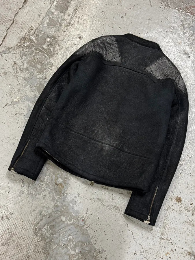 Giorgio Brato Asymmetrical  Padded Shearling Leather Jacket YxtDgaX 6