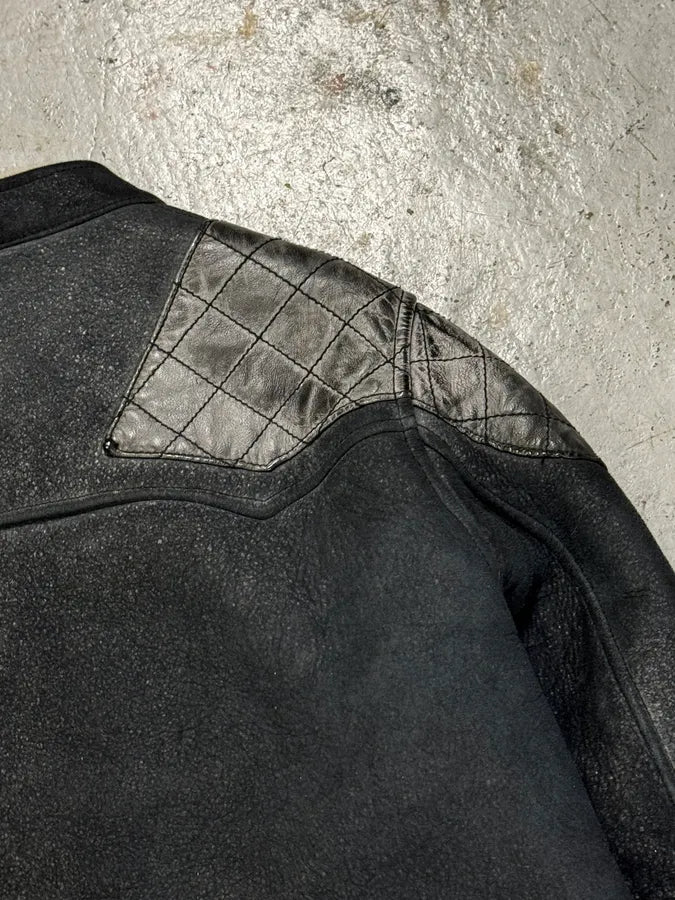 Giorgio Brato Asymmetrical  Padded Shearling Leather Jacket YxtDgaX 9