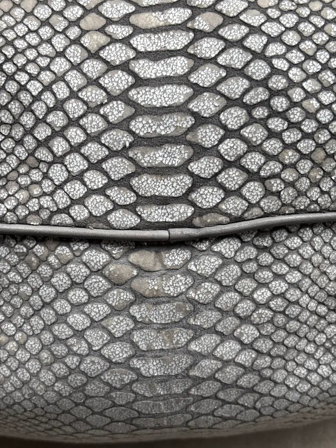 Giorgio Brato Grey Python Trompe Loeil Leather Handle Bag LczDdlW 15