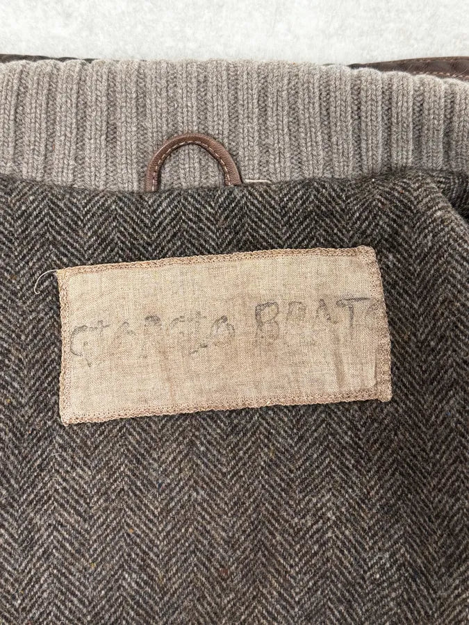 Giorgio Brato Italian Brown Eroded Leather Jacket XGRIqpZ 9