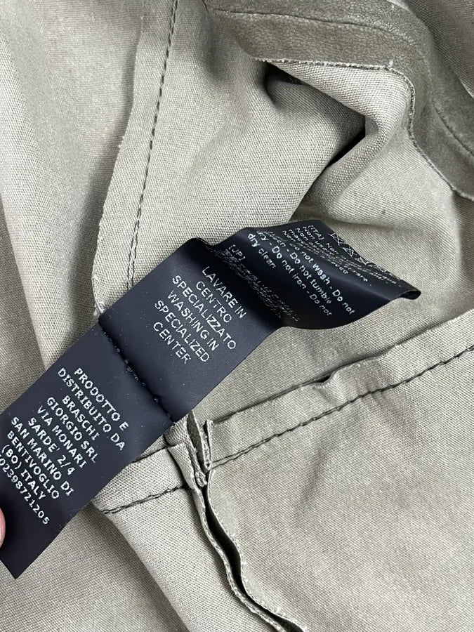 Giorgio Brato Olive Avant-Garde Leather Zip Hooded Jacket ePEffYB 9
