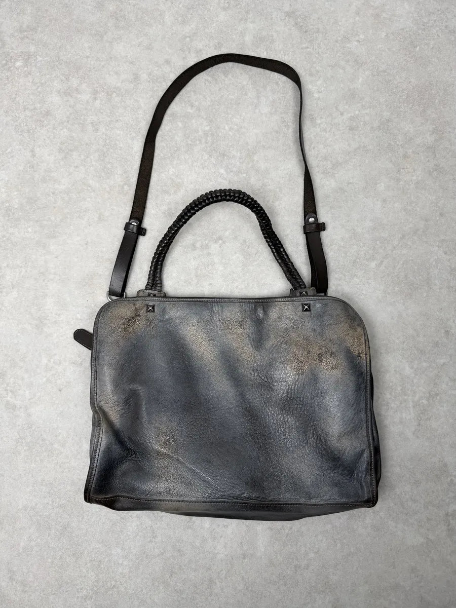 Giorgio Brato Silver Grey Aged Leather Shoulder Bag VlHJUjm 6