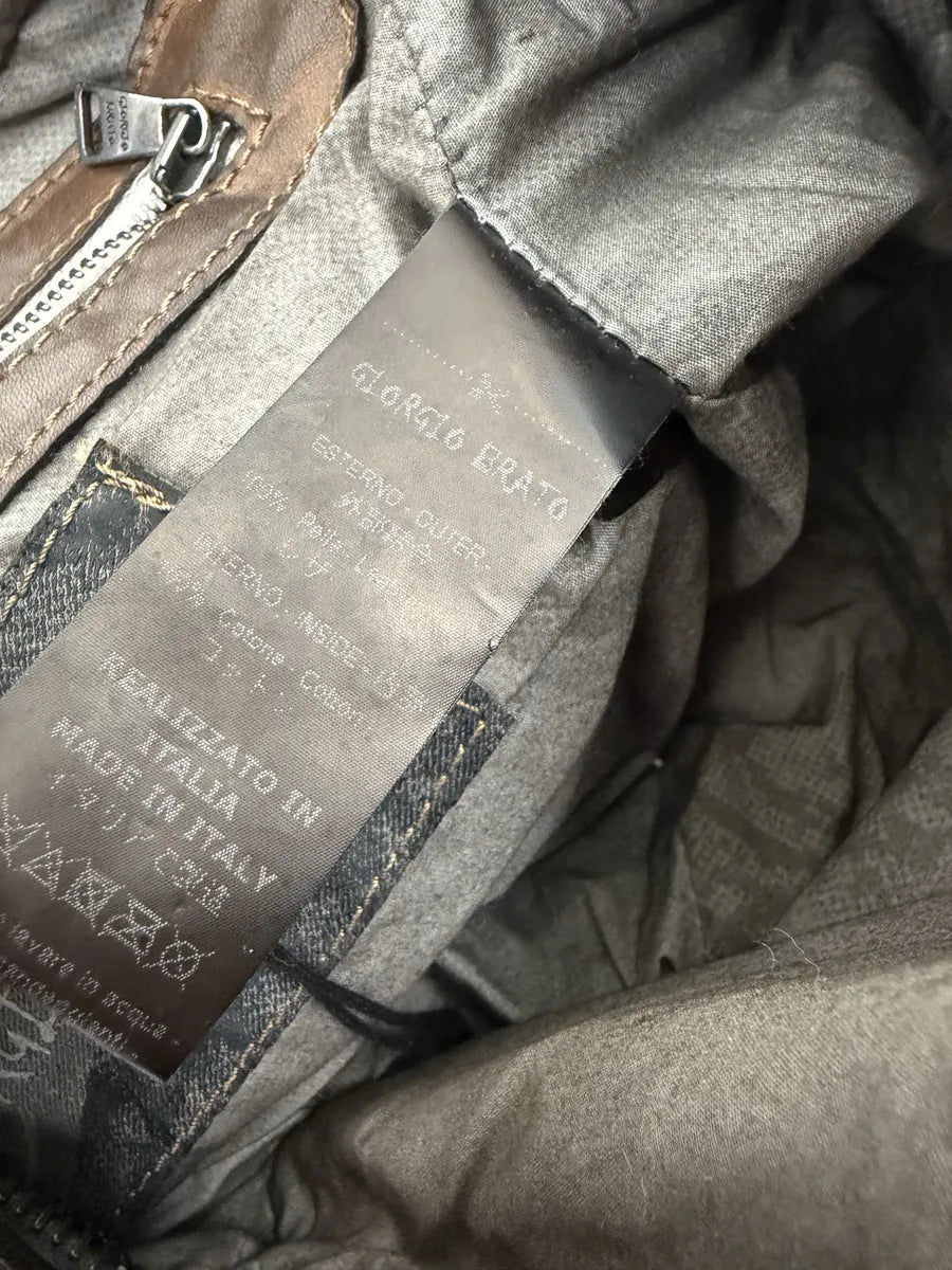 Giorgio Brato Silver Grey Aged Leather Shoulder Bag VlHJUjm 9