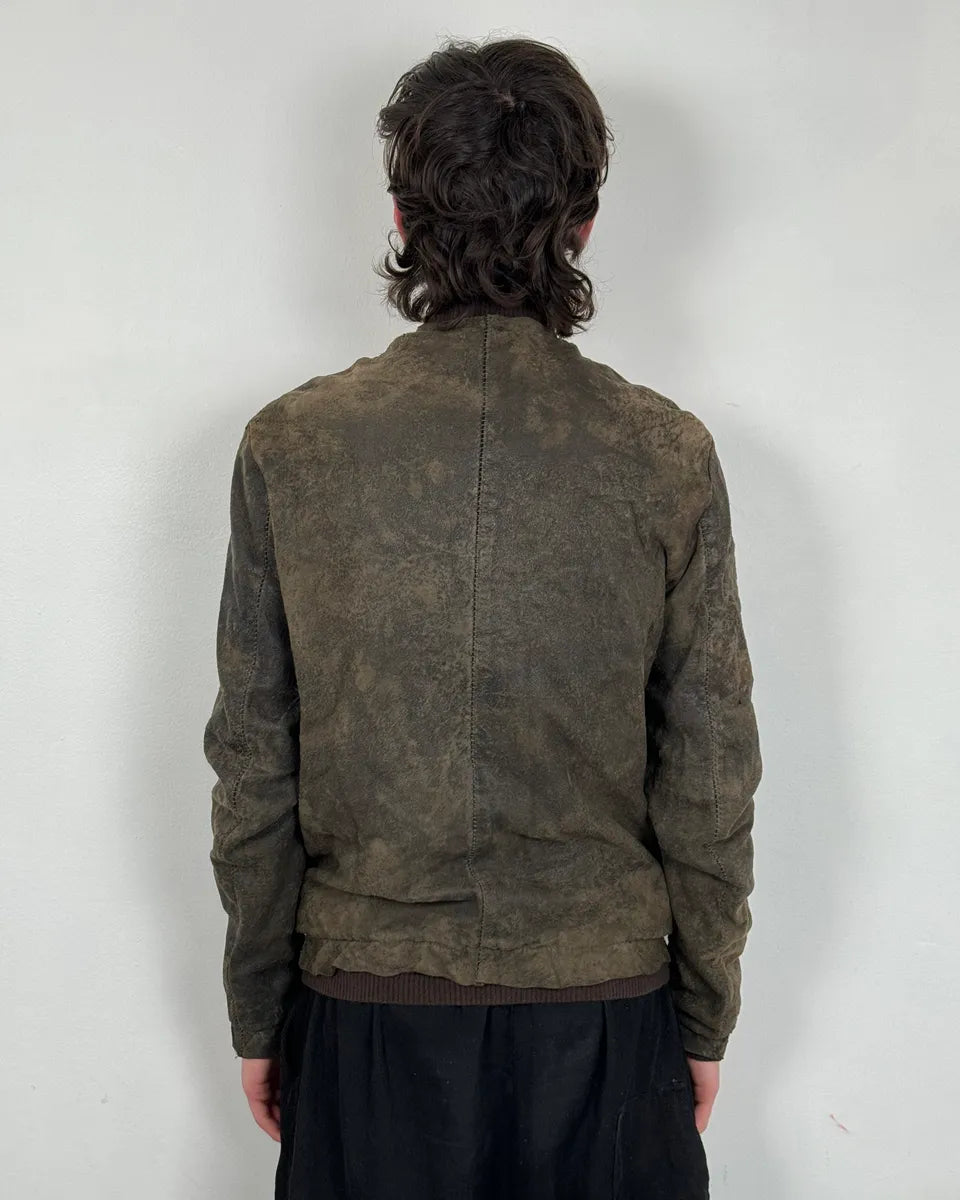 Salvatore Santoro Washed Brown Avant-Garde Leather Jacket WFEnFCl 2