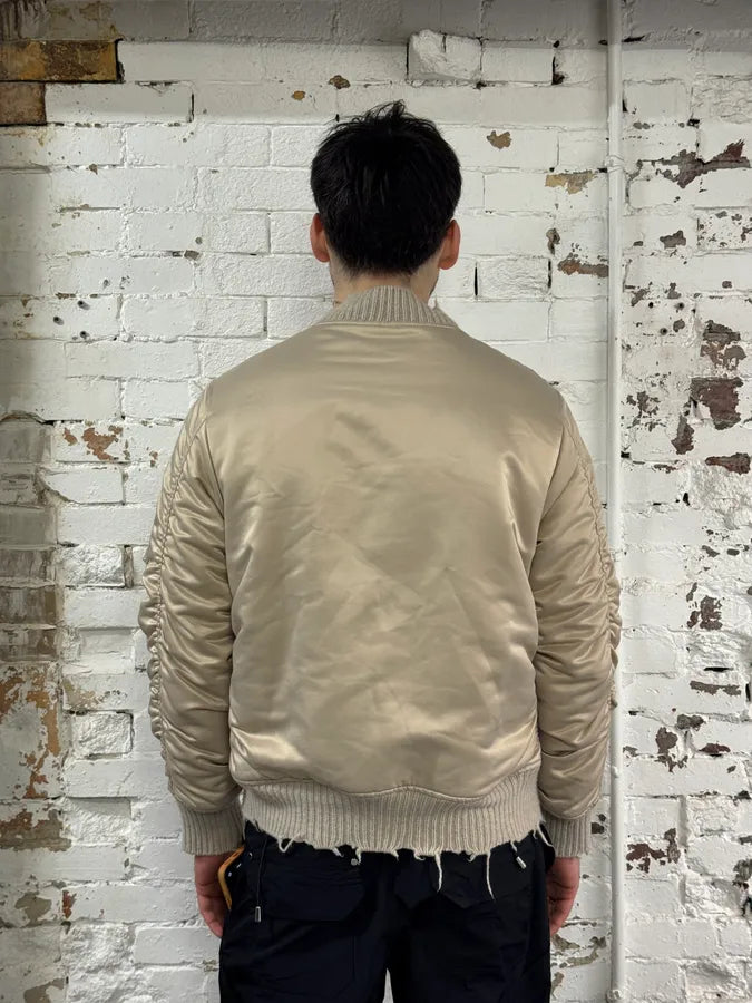 Giorgio Brato Beige Distressed Rebel Bomber Jacket aBpvSly 2